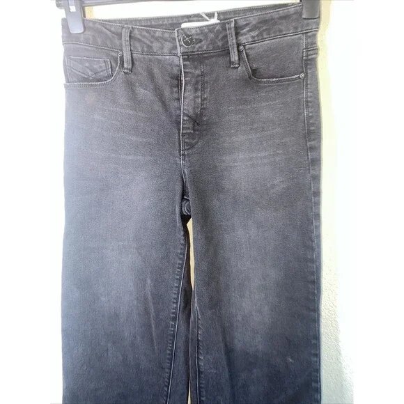 Unpublished jeans black Wide Leg crop 27 Stretch 90s y2k punk goth greta - Picture 3 of 7